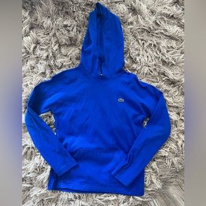 Lacoste Shirt Hoodie Boys size 10 in Royal Blue in Excellent Condition